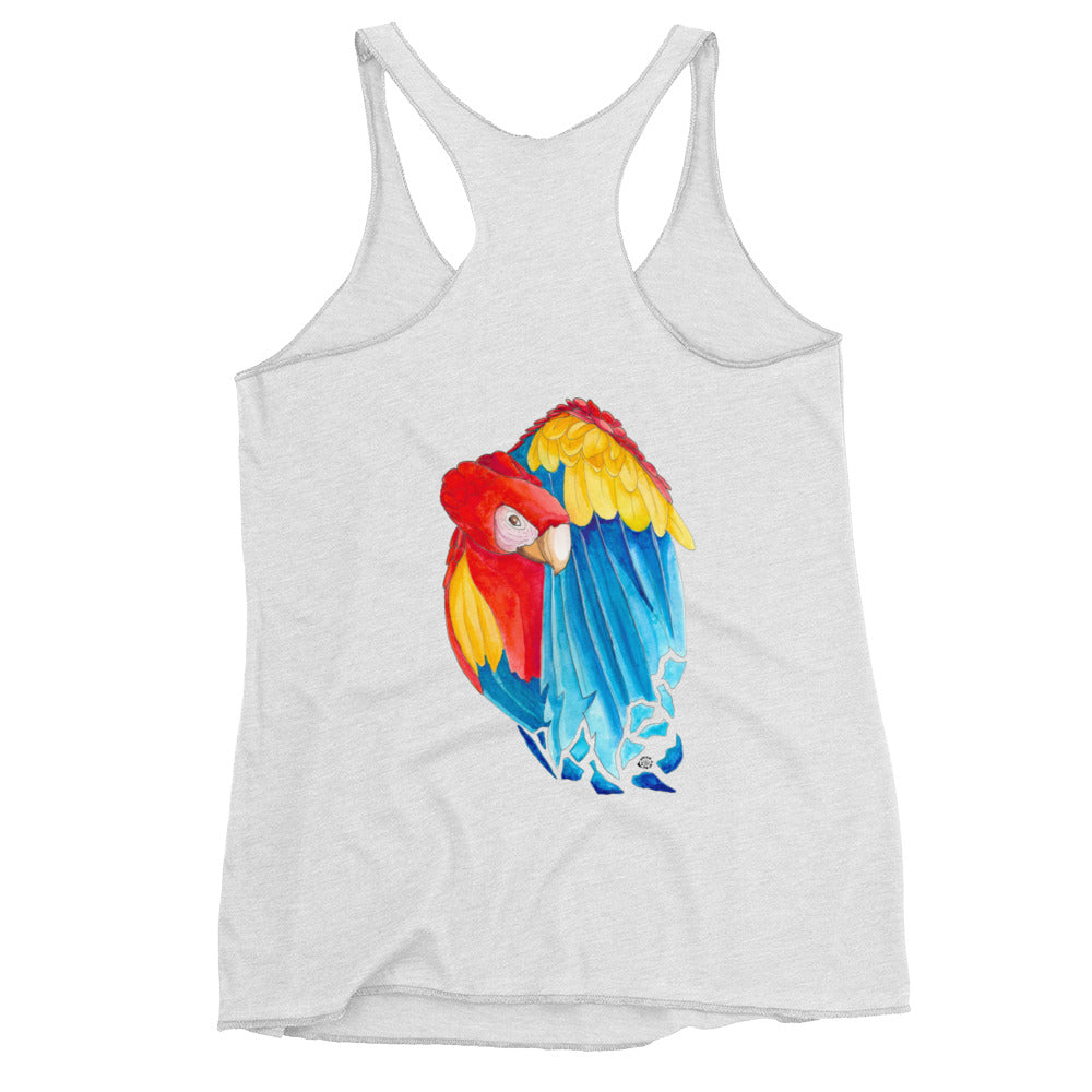SC Sitting Macaw Women's Racerback Tank