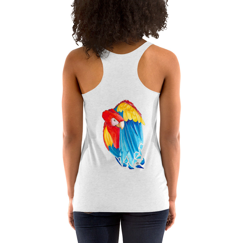 SC Sitting Macaw Women's Racerback Tank